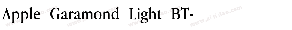Apple Garamond Light BT字体转换